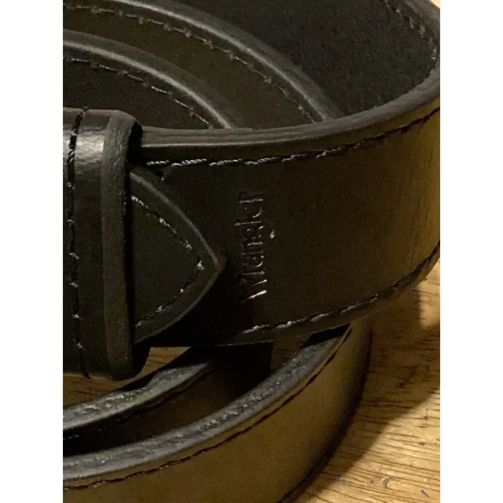 Wrangler Black Genuine Leather Work Belt - Men's Size 38‎